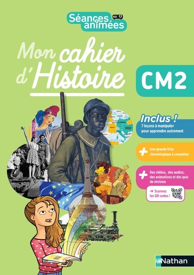 SEANCES ANIMEES -MON CAHIER D'HISTOIRE CM2  NEW
