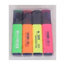  Stylos fluorescents de 4 couleurs différentes 