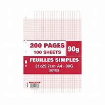  Copies simples grands carreaux 200 pages perforées 