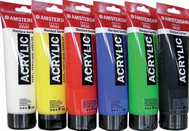 1 lot de 5 tubes de peinture 75ml minimum (noir et blanc + couleurs primaires) 