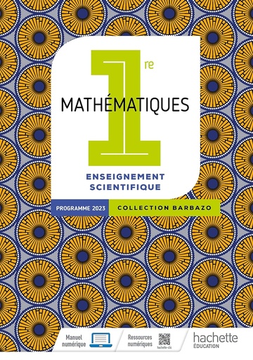 [9782017866381] "Barbazo Mathématiques Enseignement
 Scientifique 1re - Première - 2023 NEW"
