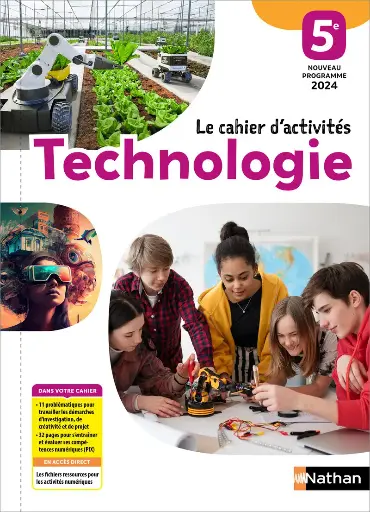 [9782095035112] Technologie - Cahier d'activités 5ème (Edition 2024) NEW 