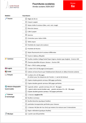 Full List Of Stationary 6e